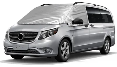 Immagine prodotto di Copertura parabrezza per Mercedes-Benz Vito W447 dal 2015 al 2022, in tessuto Oxford 600D, impermeabile, protezione solare, protezione da neve e ghiaccio