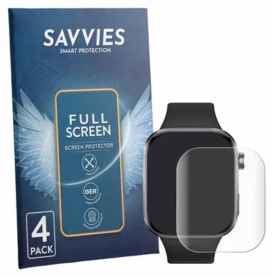 Produktbild von 4x Savvies Fullscreen Schutzfolie für Xiaomi Redmi Watch 6 Displayschutz Folie Fullcover Klar Transparent