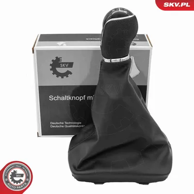 Produktbild von ESEN SKV Schaltknauf 5-Gang Schalthebelknauf Schwarz Kunststoff Synthetikleder für SEAT Arona (KJ7) IBIZA V (KJ1)