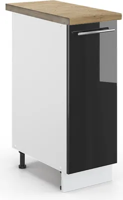 Produktbild von Apothekerschrank Vicco Fame-Line Anthrazit Hochglanz 30 cm , AP Eiche, Model 46716