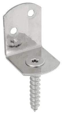 Image de Alberts 843854 Support de clôture tressé en L, électro-galvanisé bleu, hauteur totale 83 mm, set de 50 pièces