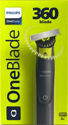 Produktbild von Philips OneBlade 360 QP2724/17 Face, Folienschaber, Grau, Limette, Akku, Nickel-Metallhydrid (NiMH), 45 min, 4 h