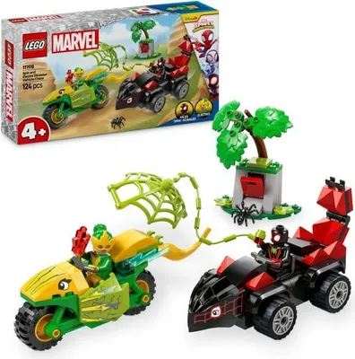 Produktbild von LEGO Marvel 11198 Spidey und seineSuper-Freunde Dino-Fahrzeug Verfolgungsjagd mit Spin und Electro