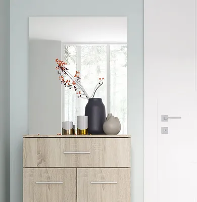 Image de Miroir mural pour couloir, chêne Sonoma, 74 cm