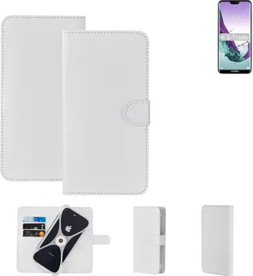 Produktbild von K-S-Trade Handy Hülle Schutz Hülle kompatibel mit Doogee N10 Cover Case Bookstyle Bumper weiß 1x