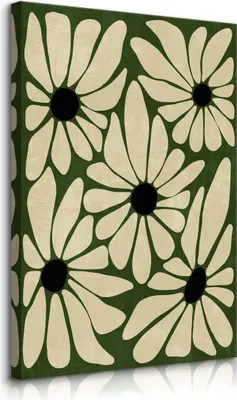Produktbild von Muralo Leinwandbild Canvas für Schlafzimmer BLUMEN Pflanzen Natur Boho Stil Br. 70cm x Hö. 100cm