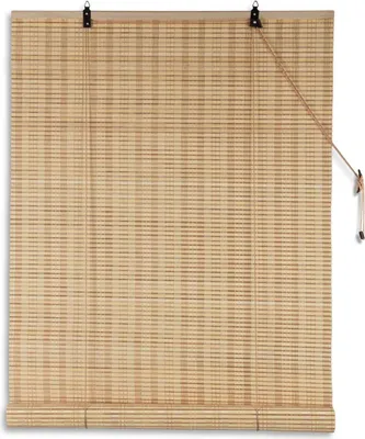 Produktbild von Julido Bambusrollo Jalousie Sichtschutz Raffrollo Holz Schnurzug Typ3 120x220 cm