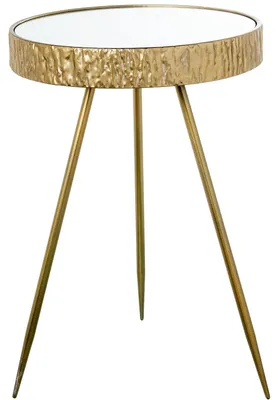 2er-Set Beistelltische Metall Gold 40x40x59 cm