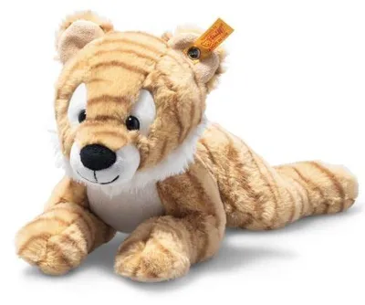 Produktbild von Steiff Kuscheltier Soft Cuddly Friends Tiger Toni liegend Beige (30 cm)