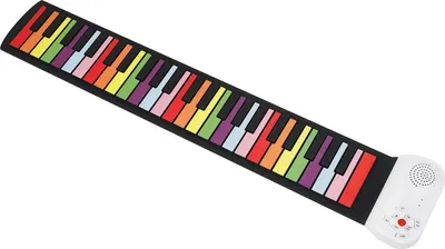 Obrázok produktu pre 49-klávesová rolovacia klaviatúra, prenosná, s režimom nahrávania a učenia, 8 zvukov, USB nabíjateľná batéria, detské elektrické piano, farebné
