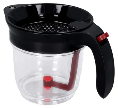 Produktbild von Fetttrennkanne für Bratensaft, 4 Tassen, mit Sieb und Bodenfreigabe, transparent