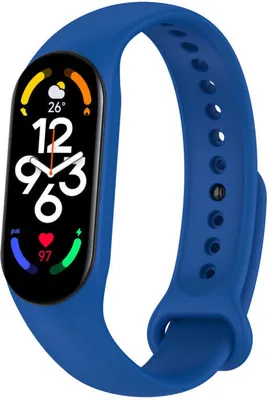 Produktbild von Strap-it Xiaomi Mi Band 7 Silikonarmband (Blau)