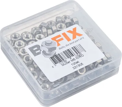 Produktbild von Bofix Sechskantmutter M5 Niro,Packung A 100 St. silber