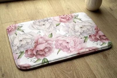 Immagine prodotto di Tappetino da bagno - Tappeto per il bagno - Tappetino assorbente per la doccia - 90x60 cm - Motivo floreale