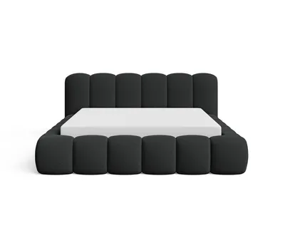 Produktbild von Chilly Möbel Design Polsterbett Stone Schwarz Bouclé Stoff 160x200 cm mit Stauraum Quelle 100