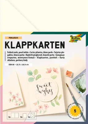 Produktbild von folia Klappkarten-Set 105 x 150 mm 220 g/qm altrosa 5 Stück