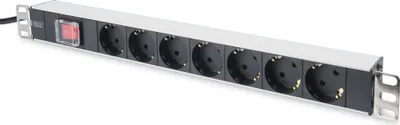 Produktbild von DIGITUS Steckdosenleiste 7-fach Schutzkontaktstecker 2m