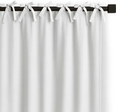 Zdjęcie produktu dla Zasłona biała CARLI 140x250 cm matowa na troczkach do salonu Restilo