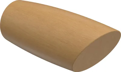 Produktbild von Interdeco Endstücke / Zierabschlüsse für Gardinenstangen mit 20 mm Ø Buche, Typ Etta (Ellipse Schräge), Pack. 2 Stück