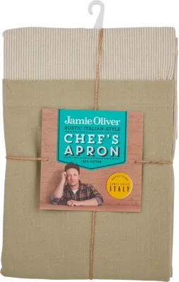 Immagine prodotto di Jamie Oliver Grembiule da cucina rustico italiano, grembiule, grembiule da cucina, tessile da cucina, cotone, verde pistacchio, 70 x 80 cm, 556945