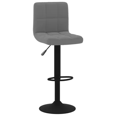 Image de vidaXL Tabouret de bar gris foncé velours