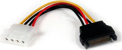 Obrázok produktu pre StarTech.com LP4SATAFM6IN, 0,1524 m, Molex (4-pin), SATA 15-pin, Samec, Samec, Priamy
