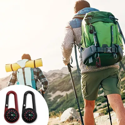 Produktbild von Navigationskompass mit Outdoor-Karabinerhaken für Wandern und Buitensportarten