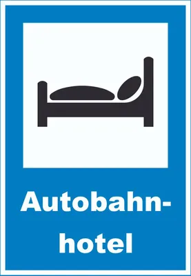 Produktbild von Autobahnhotel Schild A5 (148x210mm)