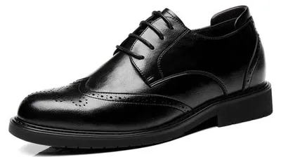 Imagen del producto de Elzusha: Zapatos con suela elevada para hombre, con tacón oculto