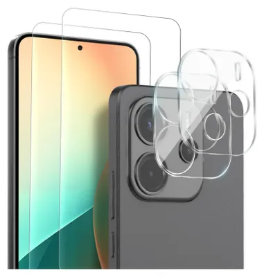 Produktbild von 2x Display + Kamera Glas für Xiaomi Redmi Note 14 Panzerfolie Displayglas Kameraglas 9H Schutzglas