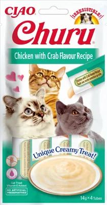 Productafbeelding van CHURU Kattenvoer, kiprecept met krab, 12 stuks van 56 gram