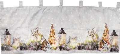 Produktbild von LED Gardine Scheibengardine Weihnachten beleuchtet Fenstergardine 45x120cm