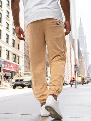 Produktbild von Herren Cordhosen Braun Jigga Wear bequemer verstellbarer Kordelzug XXL