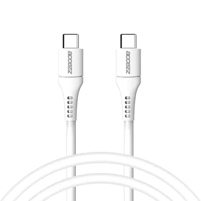 Produktbild von Accezz USB-C- auf USB-C-Kabel - 1 m - Weiß