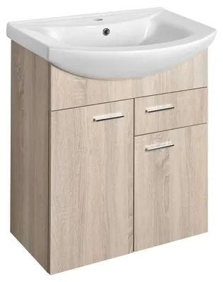 Immagine prodotto di Base ZOJA 61,5x74x32cm, 2x ante, 1x cassetto, rovere platino