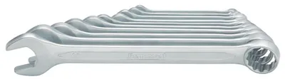 Produktbild von FORMAT Ringmaulschlüssel-Satz DIN3113-A 8-19 mm 8-teilig in Karton, Länge:nv, Ausführung:10-teilig, Satzinhalt:10/ 11/ 13/ 14/ 17/ 19/ 22/ 24/ 27/ 30 mm, Maulstärke:nv, Schlüsselweite:nv