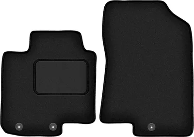 Image de Tapis de sol avant velours sur-mesure pour Hyundai i20 III (2020-, hatchback) noir, jeu 2 pièces, fixations - STANDRAD