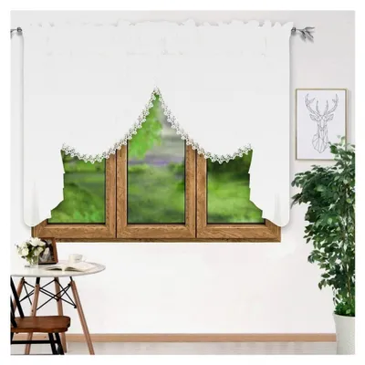 Produktbild von Fertiggardine aus Voile mit Faltenband in Weiß (150 x 400 cm)