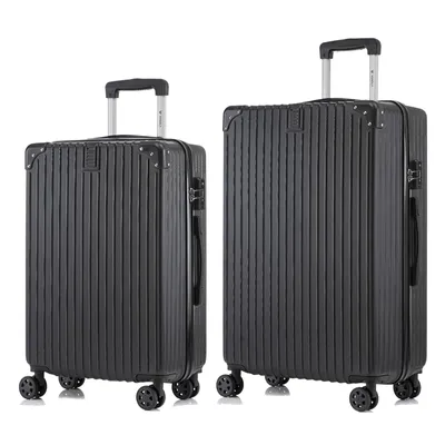 Produktbild von yonsly Premium Reisekoffer TSA-Schloss,YKK-Reißverschluss Hartschalen-Koffer Kabinenkoffer Rollkoffer Suitcase Handgepäck  (Schwarz, L-XL-Set)
