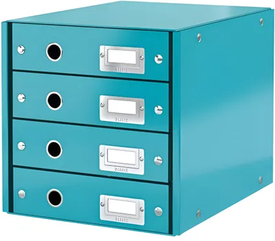 Obrázek produktu pro Esselte Leitz 60490051 - Faserplatte - Blau - 4 Schublade(n) - Briefumschlag - Brief - Hinweis - Papier - Picture - 2,49 kg - 286 x 282 x 358 mm