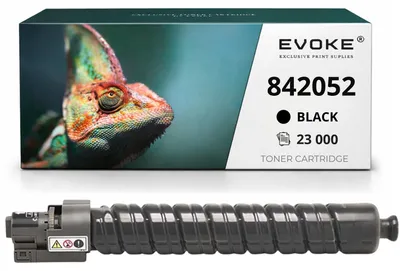 Productafbeelding van Evoke compatibele tonercartridge voor de Ricoh-printer MPC-5501K 842052, zwart, 23.000 pagina's, compatibel met MPC5000, MPC5501 en MPC4501