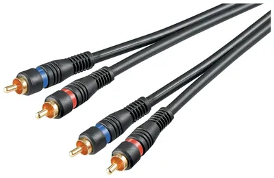 Obrázek produktu pro Goobay AVK 132-500 5.0m, 2 x RCA, Samec, 2 x RCA, Samec, 5 m, Černá