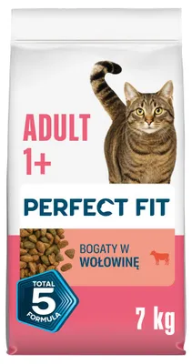Produktbild von Perfect Fit Adult 1+ Trockenfutter für erwachsene Katzen mit Rind 7kg
