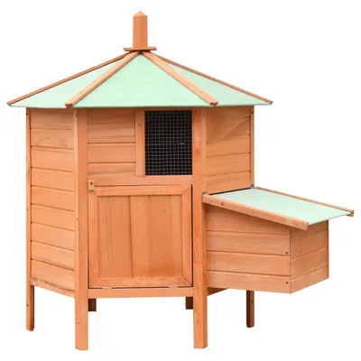 Zdjęcie produktu dla vidaXL Klatka dla kurczaka 126x117x125 cm drewno sosnowe i jodłowe