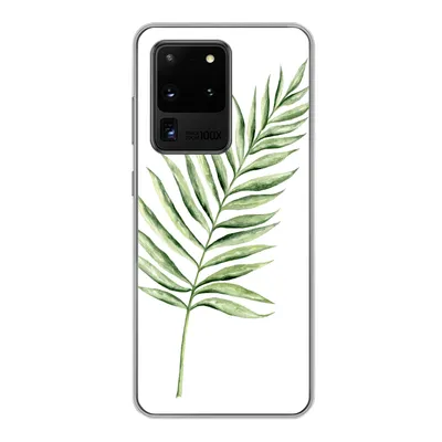 Produktbild von MuchoWow® Handyhülle Schutzhülle Hülle für Samsung Galaxy S20 Ultra Pflanze - Aquarell Silikon Softcase Handy Hülle - Karteninhaber