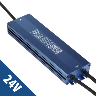 Imagen del producto de Fuente de alimentación LED 24V 300W, IP67, resistente al agua - Transformador 24V DC, 12,5A - Driver LED para exteriores - Adecuado para tiras LED, cámaras e iluminación de jardín [55008-24IP], Imagen generada por IA