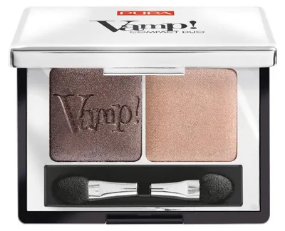 Obrázok produktu pre PUPA Milano Vamp! Compact Duo Eyeshadow, Krém, Hnedá, Bronze Amber, 2 farba/farieb, 2,2 g, paleta