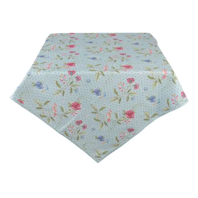 Produktbild von Clayre & Eef Tischdecke 150x250 cm Blau Grün Baumwolle Blumen