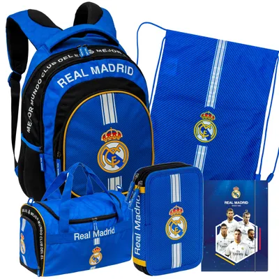 Obrázek produktu pro SADA 5 KUSŮ REAL MADRID: batoh, pouzdro, taška, aktovka a sportovní taška