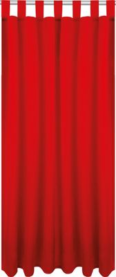 Blickdichte Gardine mit Schlaufen, Maße: 140x245 cm, Farbe: Rot